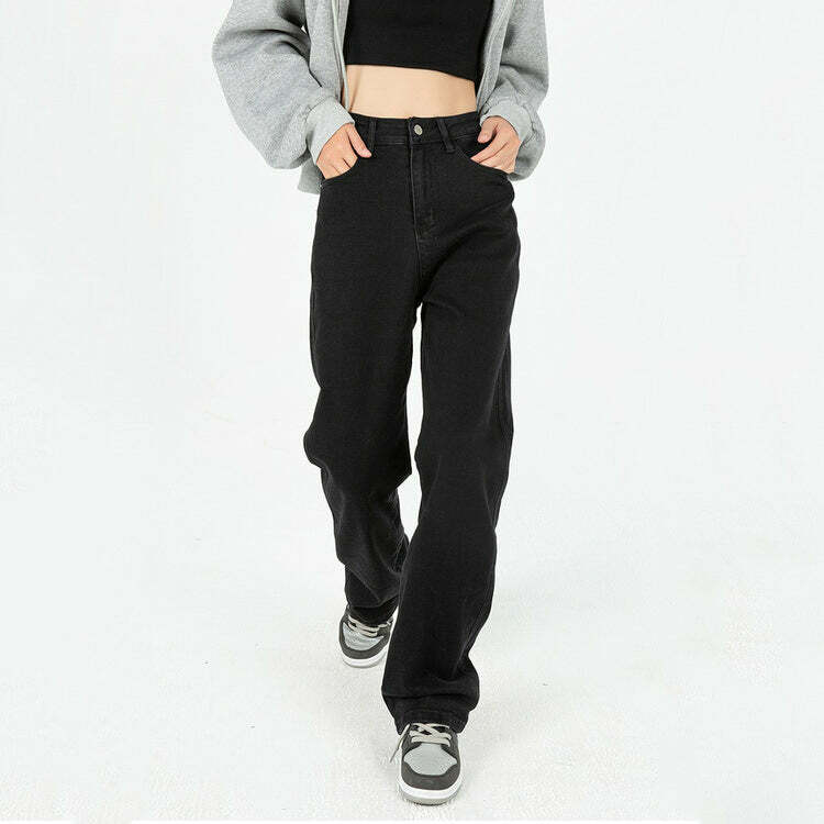 Y2K Fashion Wide Leg Jeans: Grunge Aesthetic & Cute Y2K Outfits