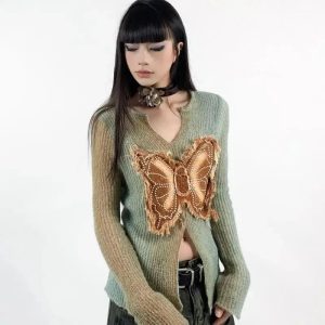 Y2K Mystic Wing Top: Cute Pastel Goth & Grunge Aesthetic Fashion