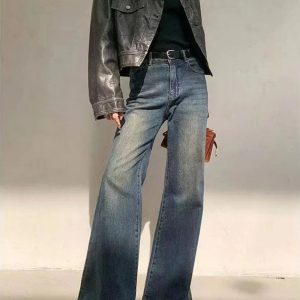 Y2K Vintage Horizon Flare Jeans - Grunge & Coquette Aesthetic Style