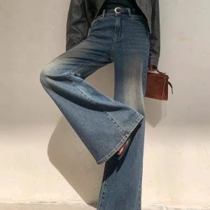 Y2K Vintage Horizon Flare Jeans - Grunge & Coquette Aesthetic Style