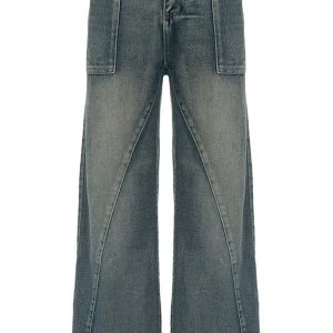 Y2K Vintage Washed Baggy Jeans for Grunge & Coquette Aesthetic Looks