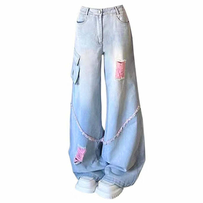 Y2K Wide Leg Jeans: Trendy Grunge Aesthetic for Modern Y2K Outfits